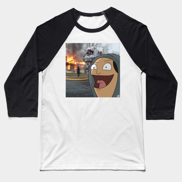 Burgers memes Louise fire Baseball T-Shirt by Tommymull Art 